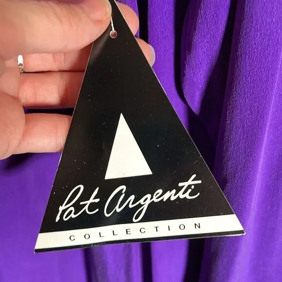 Vintage Pat Argenti Collection 100% Silk Dress Size 10 - Picture 8 of 11